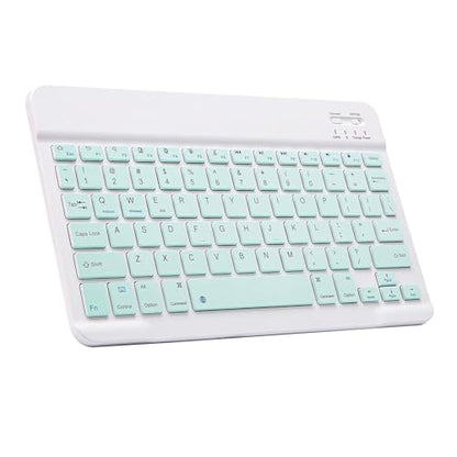 Portable Mini Wireless Bluetooth Keyboar for Apple iPad iPhone Samsung Tablet Kindle Fire HD 10/8/Fire Max 11 Keyboard 10-Inch Green - color: 10 inch Green
