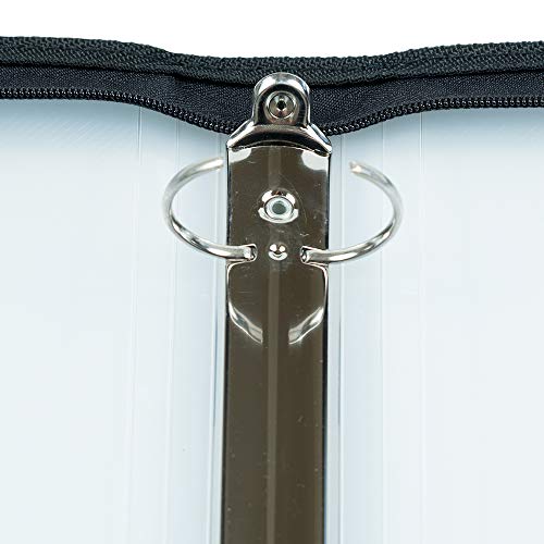 JAM PAPER Plastic Zipper 1.5 inch Binder - Clear 3 Ring Binder - Sold Individually - color: Clear