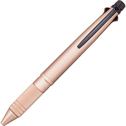 uni Jetstream 4&1 Metal Edition, 0.5mm Ballpoint Pen (Black, Red, Blue, Green) and 0.5mm Mechanical Pencil, Pink Gold (MSXE52000A05.74) - color: Black, size: 1 Count (Pack of 1)
