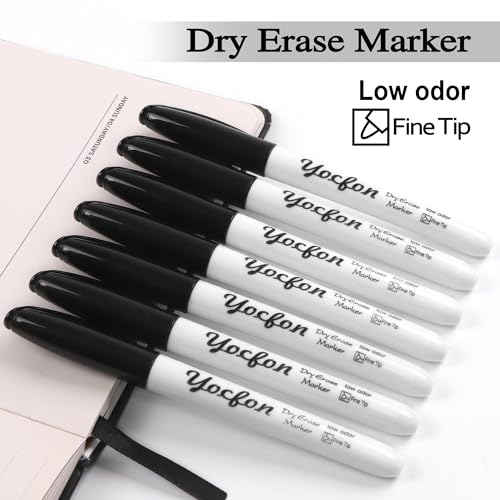 Dry Erase Markers 72 Pack, Black Whiteboard Markers With Fine Tip, Low Odor Dry Erase Markers for School Office Home