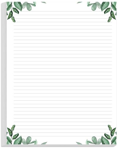 Stationery Lined Paper, Letter Size Unpunched Ruled Filler Paper, 100Sheets/200Pages Loose-Leaf Line, 100gsm, 8.5'' x 11'', Leaf - size: 100 Sheets, style: Unpunched