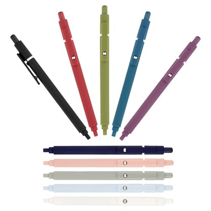 COHEALI 10pcs Quick Dry Gel Pens Retractable Black Ink Smooth Writing Fine Tip Plastic Pens for Students and Office Professionals Notetaking and School Supplies