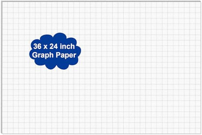 Graph Paper Pad - 24" x 36" Large Graph Paper, 25 Sheets/50 Pages, 4"x4" Ruled Grid Paper for Engineer Architect Designer Mathematician Draftsmen Sketch House Commercial Building Plan Drafting - size: 1-Pack