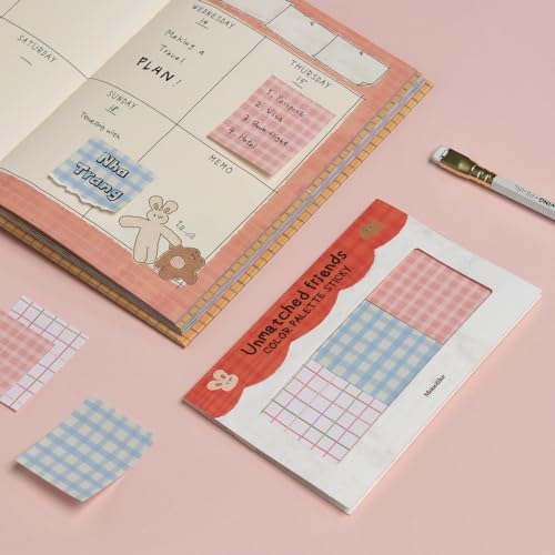Monolike Color Palette Sticky Unmatched Friends A Set 4p - Self-Adhesive Memo Pad 30 Sheets - color: Unmatched Friends a Set