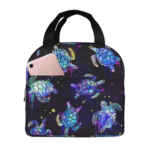 Sea Turtle Lunch Bag Women Lunch Box for Women Mens Lunchbox for Work Office Picnic or Travel Cute Lunch Box Tote Bags for Gifts - color: 19