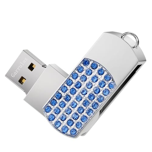 USB Flash Drive, 16GB/32GB/64GB/128GB USB2.0 Rotatable Memory Stick Date Storage Pendrive Thumb Drives U Disk(64GB,Blue) - color: Blue, size: 64GB