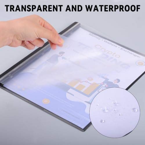 10 Pack Report Covers with 3-Prong Fasteners,Presentation Folders Letter for 8.5x11 Letter Size Paper Clear Front Resume Portfolio Folder for School Homework, Office Reports and Business