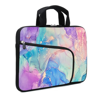 12 Inch Laptop Sleeve Carrying Bag with Handle， Front Pocket for Placing Power Adapter and Mouse for men women - color: Caisy-1