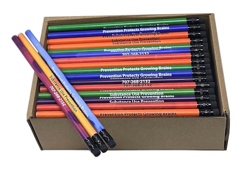 Pencil Guy Promotional Personalized Mood Pencils, Assorted | 500 to a box, Imprinted - color: Multicolor, size: 1 Count (Pack of 500)