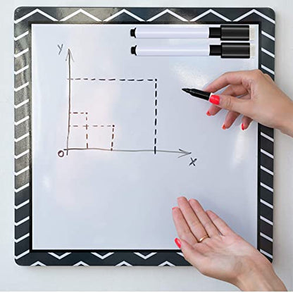 Boao 60 Pack Black Magnetic Dry Erase Markers with Eraser Cap Back to School Mini Whiteboard Dry Erase Markers Bulk Fine Point Tip for Teachers Student School Office White Board Home Supplies