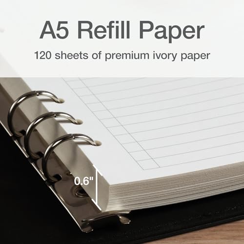 Oxford A5 Refill Paper, 6 Ring Lined Paper with Boxes for To Do Lists, 120 Sheets, 6 x 8.25 Inches, Notebook, Bullet Journal and Planner Inserts (1016732) - size: A5 Refill - To Do Lists