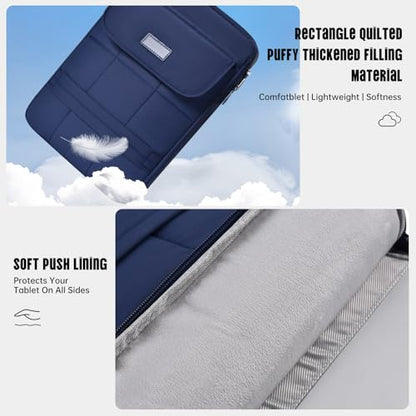 11-12.4 Inch Puffy Tablet Sleeve Bag for iPad A16 2025,iPad Air 11 inch M4 M3 M2 / Pro 11 inch M4 with Magic Keyboard, Samsung Galaxy Tab S10+, S9+, S9 FE+,S8+ 12.4" Fluffy Tablet Shoulder Bag(Blue) - color: Navy Blue