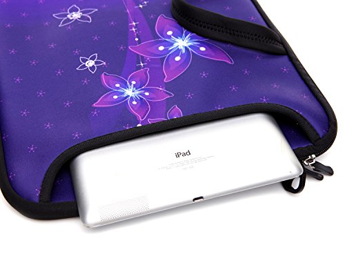 14-Inch Laptop Shoulder Bag Sleeve Case With Handle For 13" 13.3" 14" 14.1" Netbook/Macbook Air Pro - color: Purple