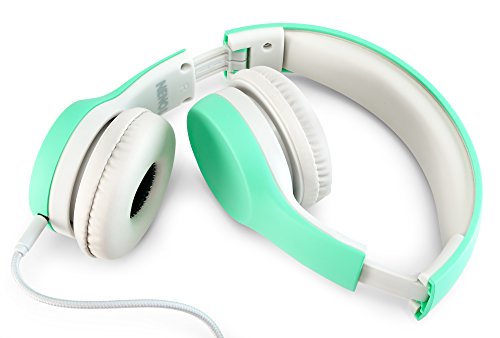 Nenos Kids Headphones Children's Over Ear Computer Volume Limited for Kids Foldable (Mint) - color: Mint