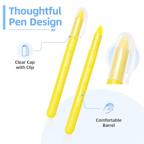 Yellow Gel Bible Highlighters, 8 Pack No Bleed Gel Highlighter Markers, Yellow Highlighters for Bible Study, Journaling, Notes, School and Office Use