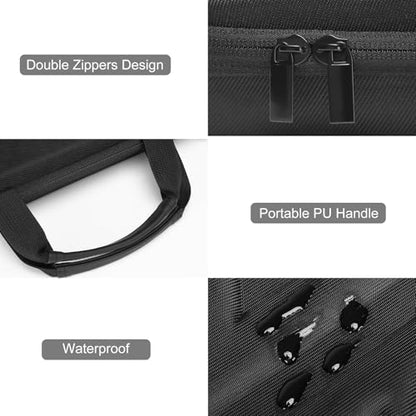 MOSISO 15.6-16 inch Laptop Hard Case, 15 inch Shockproof Waterproof Laptop Case Hard Shell Compatible with MacBook HP Dell, Carrying Sleeve Computer Bag with Sturdy Handle&Front Pocket&Belt, Black - color: Black, size: 16 inch