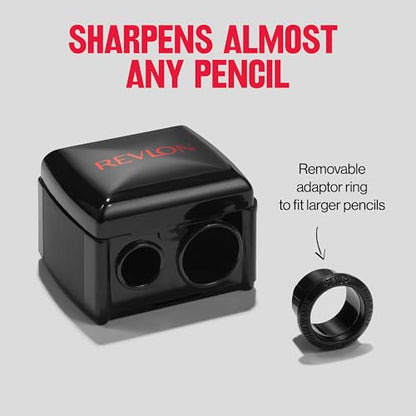 Revlon Universal Points Sharpener for Wooden & Plastic Makeup Pencils, Fits Small to Large Sizes, Easy to Clean, 1 Count - size: Pack of 1