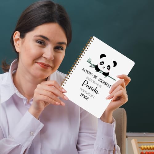 2 Pcs Cute Panda Spiral Notebook Cute Pandas Journaling Notebooks Panda Themed Gifts for Women Girls Teens Friend Teens College Ruled Notebook Journal, Classroom Office Supplies - color: Multi 1328