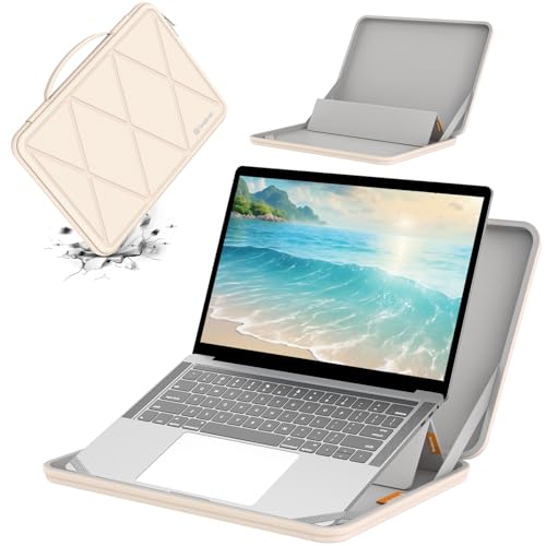 Smatree MS56T Hard EVA Sleeve with Stand for 14" Samsung Galaxy Book4 Edge | Compatible for 14 inch Samsung Galaxy Book4 Edge Laptop,White - color: MS - White, size: For 14 inch Galaxy Book4 Edge (MS56T)
