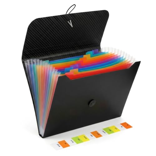 Expanding File Folder Accordion File Organizer 13 Pockets for Office School - color: Colorful: Style 2