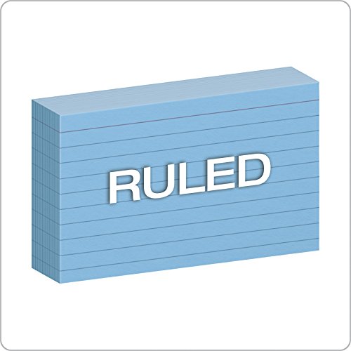 Oxford Ruled Color Index Cards, 3" x 5", Blue, 100 Per Pack (7321 BLU) - size: 100 Count (Pack of 1)