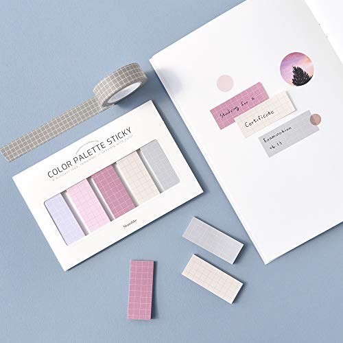 Monolike Color Palette Sticky Grid 500 B Set 4p - Self-Adhesive Memo Pad 30 Sheets - color: Grid 500 B