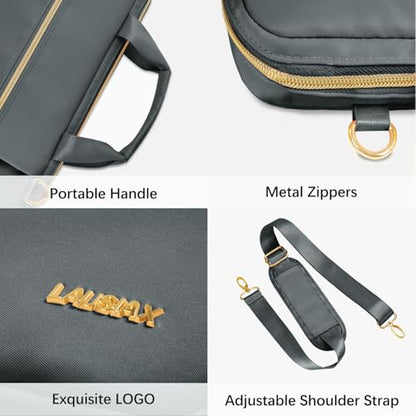 Laptop Case Bag Women Men Computer Sleeve Compatible with MacBook/Dell/HP/Acer/ASUS/LG, Waterproof Shoulder Carrying Briefcase, Grey, 17-17.3 Inch - color: Heather Grey, size: 17.3 inch