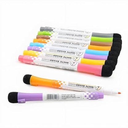 Magnetic Dry Erase Markers, 3Pcs White Board Markers, Whiteboard Markers with Erasers for Teacher Supplies for Classroom Work on White Board