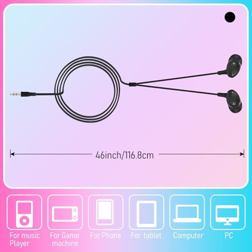 Macarrie 250 Pack Earbuds Bulk Kids Earbuds Headphones Classroom Earphones with Wire Ear Headphones for Schools Classrooms Libraries Children Students Gift (Black) - color: Black