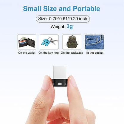 RAOYI 32GB USB Flash Drive, USB 2.0 Mini Fit Memory Stick Ultra Slim Thumb Drive Jump Drive Zip Drive Pen Drive with Lanyard-Black - color: black 1 pack, size: 32GB-2.0