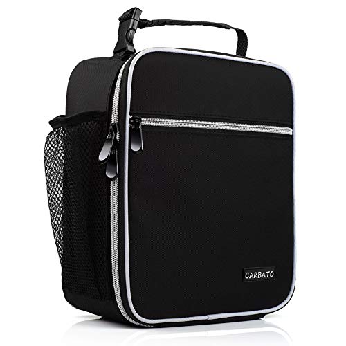 Lunch Bag, Durable Insulated Lunch Box Reusable Adults Tote Bag Lunch Bag for Men, Women, Adults (Black) - color: Black