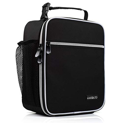 Lunch Bag, Durable Insulated Lunch Box Reusable Adults Tote Bag Lunch Bag for Men, Women, Adults (Black) - color: Black