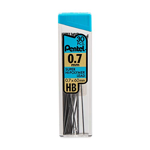 Pentel Twist-Erase Click Mechanical Pencil (0.7mm), Pack of 6 Pencils with 2 Pack of Lead Refills (PD277TLBPS6M) - style: Lead Size 0.7mm