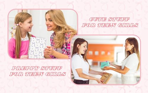 QUICQOD Preppy Purple Bow Spiral Notebook Journal for Teen Girls and Women | Cute Purple School Supplies for Girls, Coquette Hardcover Lined Notebook for Note Taking 5.5x8.3 Inch - color: Purple1