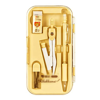 Math Geometry Kit Set Geometry Set Drawing Compass 0.7mm Mechanical Pencil Eraser Protractor Rulers Drafting Compass 8 Piece Set for Student Professional Precision Compass (Color : Grey) - color: Grey