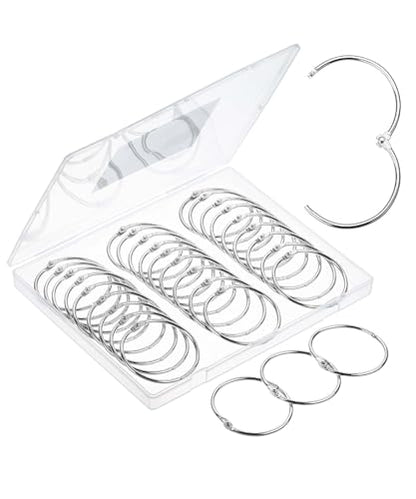 Mr. Pen- Loose Leaf Binder Ring, 2 Inch, 30 Pack | Metal Loose Leaf Binder Book Rings for Books and Index Cards, Scrapbook, Keychains, School, Home, Office, Silver - color: Silver, size: 2", 30 Pack