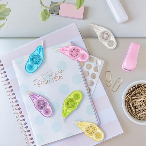 12PCS Mini White Correction Tape, 19.7Ft White Out Correction Tape - Easy to Use for Instant Applicators Fast Drying Smooth Clean Correct for Office, School & Home