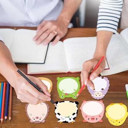 Fancy Land 24 Pads Cute Sticky Notes Cartoon Animal Pattern Sticky Notes for Teachers Classrooms 720 Sheets Memo Pads Teacher Appreciation Gift Home Office Supplies Cute - style: Cute