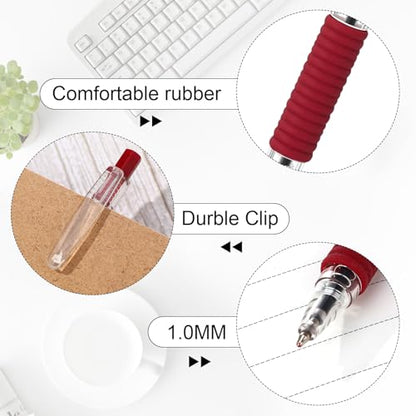 Sayglossy 200 Pack Red Gel Ink Pens Bulk, 1.0mm Retractable Click Point Ballpoint Pens Smooth Writing with Comfortable Grip for Back to School Office Classroom Business Home Work Supplies - color: Red