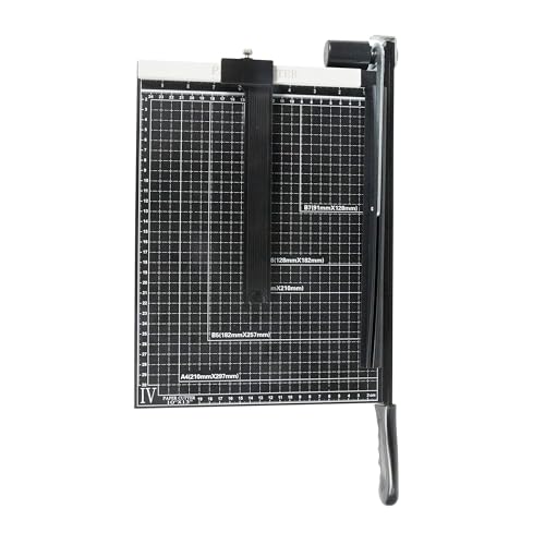 Precision Paper Cutter for A4/B5/A5/B6/B7, 10x13 inches, 70GSM Capacity, Metal Base Black - color: Black