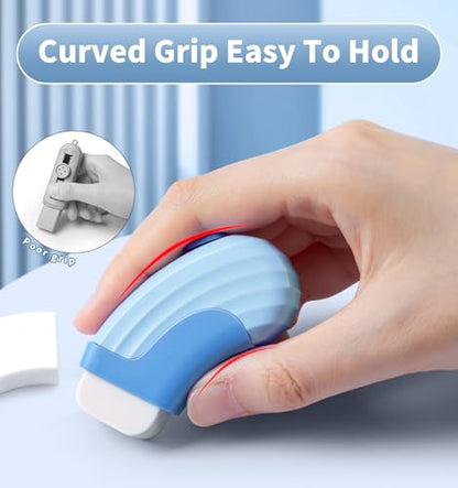 4+1 Pack Rubber Erasers Sliding Retractable Eraser, Large White Erasers for School Office Art Drawing Pencil Eraser for Kids- Blue - color: Blue