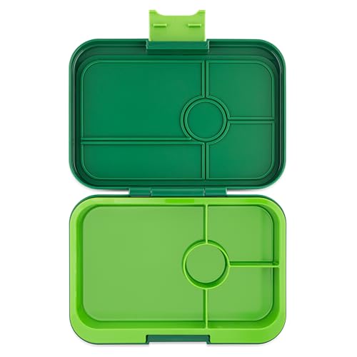Yumbox Tapas Leakproof Bento Box, 4 Compartments, Palm Green | Large 4.2-Cup Capacity | Sandwich-Friendly | Removable Compartment Tray | Easy-Open Single Latch | Ideal for Teens & Adults - color: Palm Green Lime
