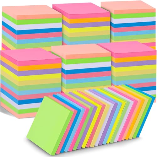 60 PCS Sticky Notes Bulk 3x3 Inch Colorful Sticky Notes 75 Sheets/Pad 12 Colors, Adhesive Sticking Self-Stick Multicolor Memo Note Pads for Teacher Student School Office Meeting Blank Desk Pads - color: 12 Colors-60 Pcs