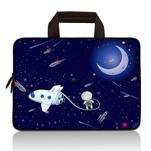 Universal 7~9 inch Kids Tablet Portable Neoprene Zipper Carrying Sleeve Case Bag Fits 7" 8" 8.5" 8.9" 9" iPad mini 5 4 3 2 1, Galaxy Tab A 8.0 (Outer Space) - color: Outer Space