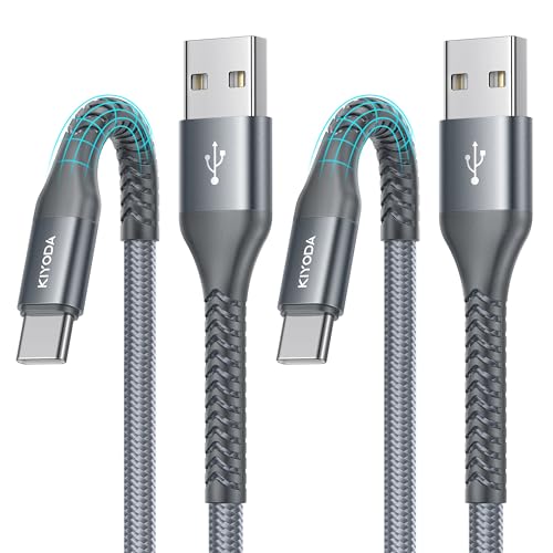 USB C Cable 3A Fast Charging [2Pack 6FT], USB A to USB C Cable for CarPlay, Super Durable USB to USB C iPhone Charger USB Type C Cord for iPhone 17/16/15/Pro Max/Plus, Samsung Galaxy S26 and More-Grey - color: Grey, size: 6FT, style: USB A to USB C
