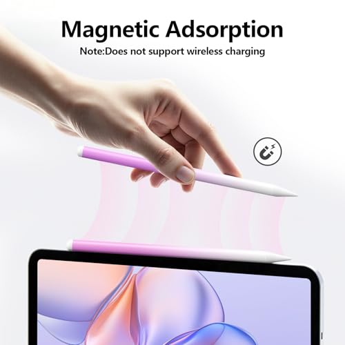 Stylus Pen for iPad 6th-11th Generation-2X Fast Charge Active Pencil Compatible with 2018-2026 Apple iPad Pro 11"/12.9"/M4, iPad Air 3/4/5/M2/M3/M4,iPad mini 5/6/7 Gen-Gradient White Pink - color: White pink