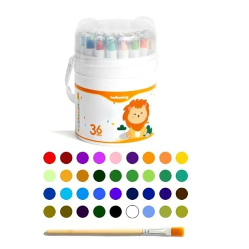 Twistable Crayon, Smooth Gliding Drawing Crayon Water Cleanable Washable CrayonSet, Perfect for Youngly Artists and Beginner Smooth Coloring - color: 36 Colors