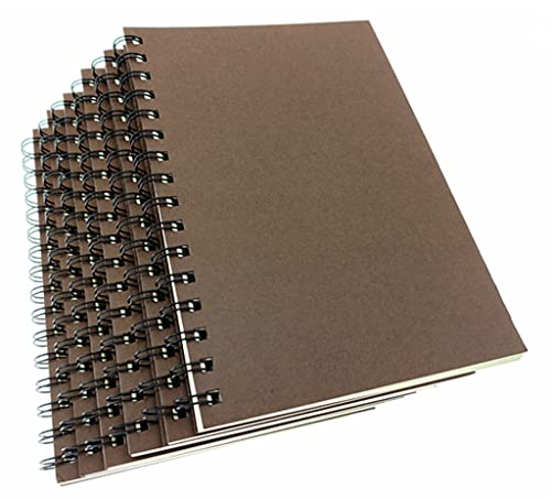ALIMITOPIA Spiral Notebook Journal,College Ruled Thick Paper Hardcover Wirebound Notepad Diary Memo Sketch Note Book for School Office Business Supplies,100gsm Thick Inner Paper,A5 Size(8.3X5.7") & 80 - color: Coffee