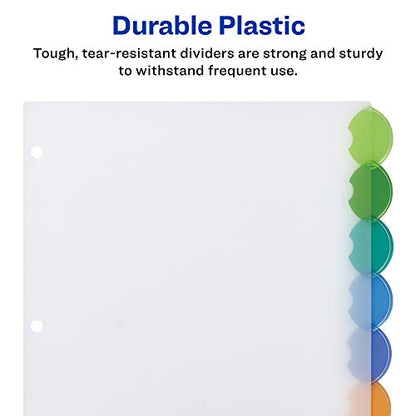 Avery Insertable Style Edge Plastic Dividers for 3 Ring Binders, 8-Tab Set, Multicolor, 1 Set (11201) (Pack of 3) - size: 3-Pack, style: Dividers