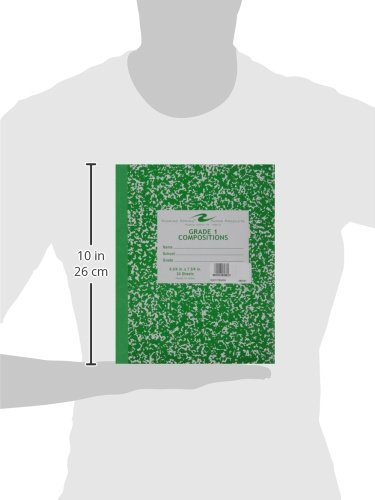 School Smart Skip-A-Line Ruled Composition Book, Grade 1, Green, 48 Pages - size: 24 Sheets/48 Pages - Grade 1